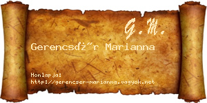 Gerencsér Marianna névjegykártya